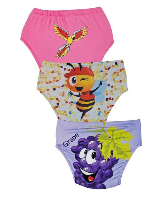 Poopes Комплект Детско Бельо Тренировъчни Гащи 3 Брой Многоцветни