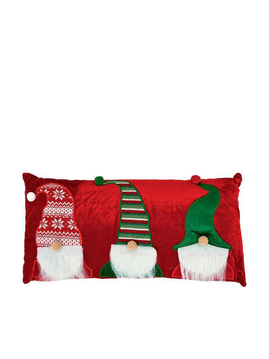 Christmas Decorative Pillow "Santa Claus" Fylliana Fl012 Red-Green-White 30x60cm