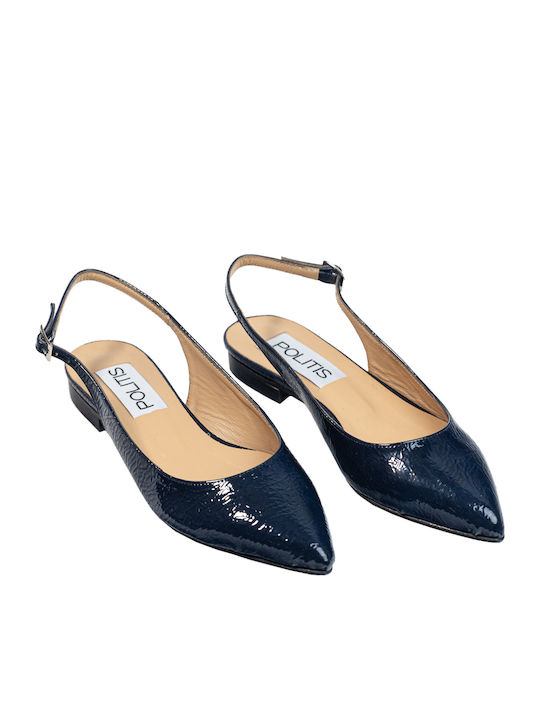 Pantofi Balerini Pentru Femei Slingback Din Piele Negri