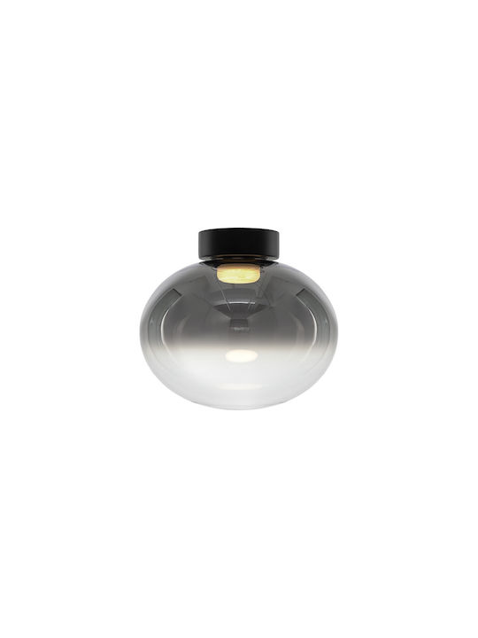VK Lighting Πλαφονιέρα Οροφής 30εκ. Μαύρη με Ενσωματωμένο LED