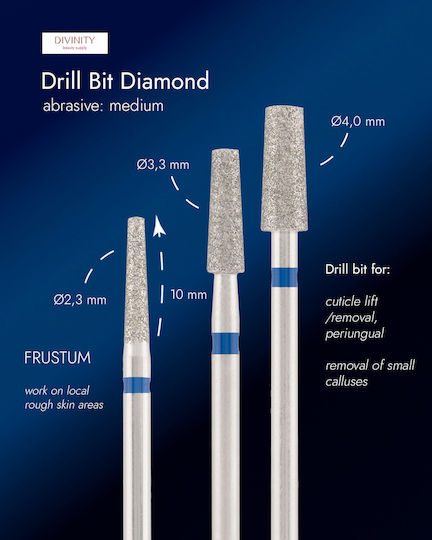 Divinity Beauty Supply Diamond Cutter Bormașină Pentru Unghii Siguranță Cu Formă De Con Albastru