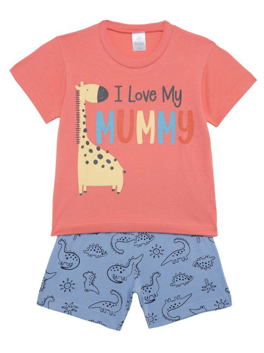 Pretty Baby Kids Summer Cotton Coral Pajamas