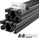 Vevor Σετ 2 Προφίλ Αλουμινίου 4080 T-slot 500 Mm Ανοδιωμένο Μαύρο Txoblxcdghs40pns6001v0