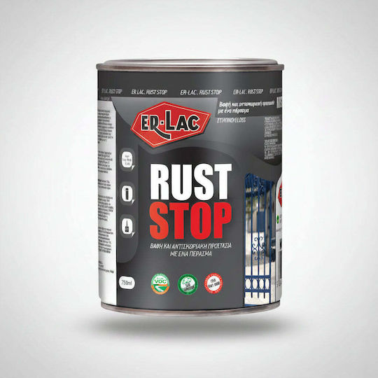 ER-LAC Αντισκωριακό Νερού Stop Silicon 0.75lt Διάφανο Γυαλιστερό