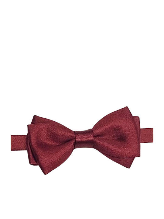 Kids' Bow Tie Victoria Monochrome Satin 40902-705 Burgundy