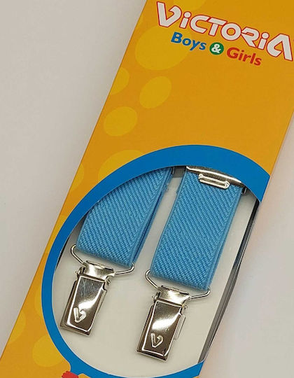 Victoria Kids Suspenders in Light Blue Colour with 3 Clips