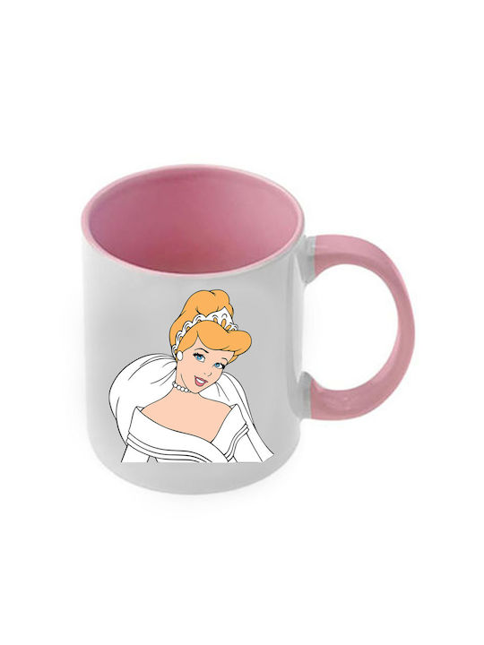 Mug Cinderella Pink Handle Interior