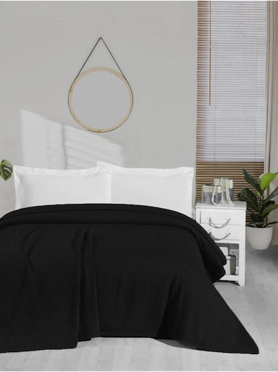 SteweHome Knitted Double Blanket 220x240cm Black