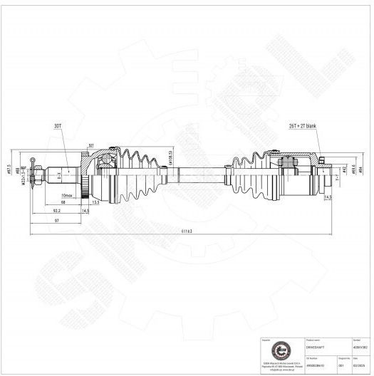 Половин Ос Hyundai Santa Fe Ii Предна Дясна 495002b610