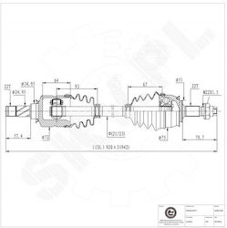 Ημιαξόνιο Opel Adam Corsa D Corsa E Εμπρός Δεξιά 374632