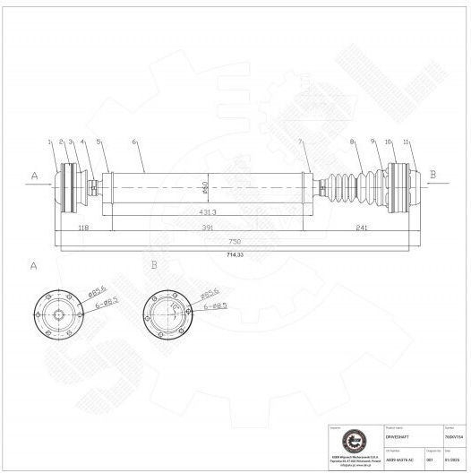 Getriebewelle Für Ford Ranger Ab39-4a376-ac
