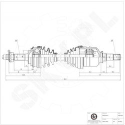 Ημιαξόνιο Κίνησης Toyota Corolla Εμπρός Αριστερό 2650112001 Ημιαξόνιο Κίνησης Toyota Corolla Εμπρός Αριστερό 2650112001
