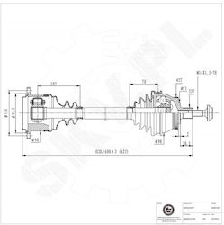 Ημιαξόνιο Audi A4 Skoda Superb I Vw Passat Εμπρός Αριστερό 8d0407271bq