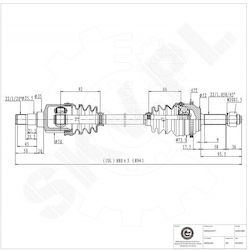 Ημιαξόνιο Κίνησης Chevrolet Aveo Kalos Daewoo Kalos Εμπρός Δεξιά 96963324