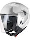 CGM Ipe City 126G Grey / White Gloss Κράνος Μηχανής Jet ECE 22.06 1200gr με Sunvisor