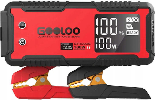 Gooloo Portable Car and Motorcycle Battery Starter 5000mAh with Power Bank USB and Flashlight 12V