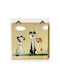 Wooden Wall Key Holder 3 Hooks 12x2.5x12cm