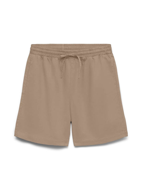 Vero Moda Women's High Waist Beige Shorts