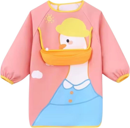 Queen Mother Mrs Duck Waterproof Fabric Coverall with Sleeves Pink
