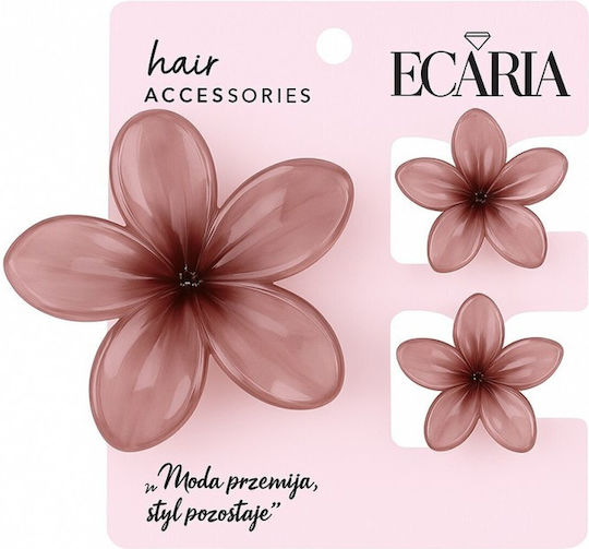 Ecarla 3-in-1 Hair Clip Set Xl Flower + 2 Mini Clips Sp440