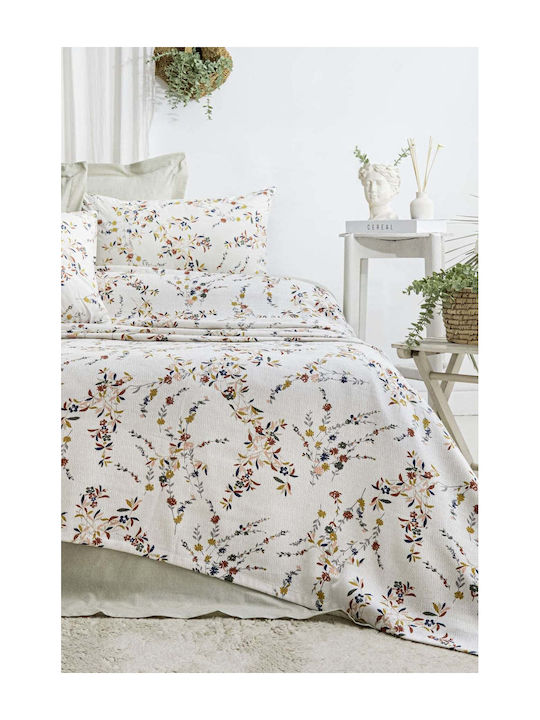 SteweHome Κουβέρτα Πικέ Μονή 160x230εκ. Λευκή