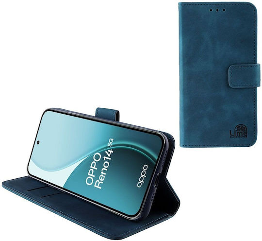 Lime Essential Θηκη Oppo Reno14 Pro 5g 6.83in Magnet Book Stand Clip Dark Blue