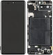 Samsung A715f Galaxy A71 LCD mit Touch Schwarz mit Rahmen Original Gh82-22152a/22248a Service Pack