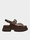 Women's Flat Sandals Flatforms Brown