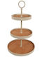 Atmosphera Metallic Tiered Appetizer Stand White Ø40.5cm