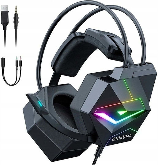 Onikuma X20 Over Ear Gaming Headset με σύνδεση 3.5mm / USB