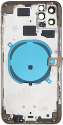 Apple Iphone 11 Pro Max Back Battery Door Cover Middle Frame Housing Small Parts Gold Oem Logo Apple Iphone 11 Pro Max Back Battery Door Cover Middle Frame Housing Small Parts Gold Oem Logo