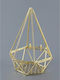 Element Decorativ Metalic Diamant Auriu 10x6.5cm 1 Buc