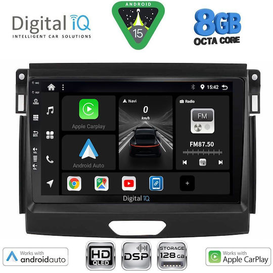 Digital IQ Ηχοσύστημα Αυτοκινήτου για Ford Ranger 2015-2018 (Bluetooth/USB/WiFi/GPS/Apple-Carplay/Android-Auto) με Οθόνη Αφής 9"