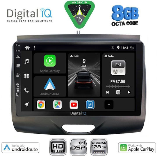 Digital IQ Ηχοσύστημα Αυτοκινήτου για Ford Ranger 2015-2018 (Bluetooth/USB/WiFi/GPS/Apple-Carplay/Android-Auto) με Οθόνη Αφής 9"