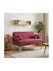 Two-Seater Couch Red 120x65x79cm