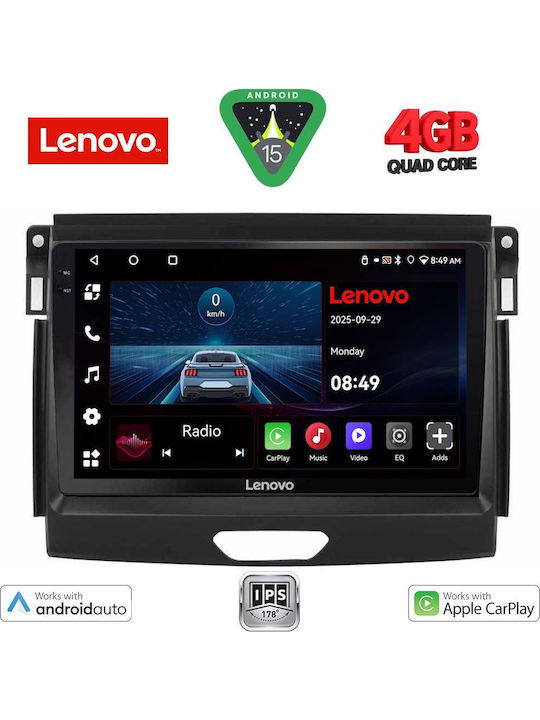 Lenovo Car Audio System for Ford Ranger 2015-2018 (Bluetooth/USB/WiFi/GPS/Apple CarPlay/Android Auto) with 9" Touch Screen