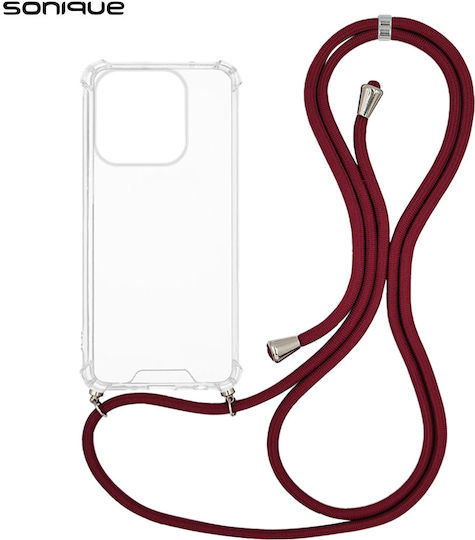 Silicone Case Cord Sonique Armor Clear Xiaomi Xiaomi 17 5g Burgundy