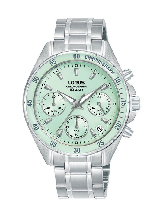 Lorus Sports Men's Chronograph Battery Watch with Silver Metal Bracelet