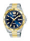 Lorus Sports Men's Watch Battery with Stainless Steel Bracelet Yellow Gold/Silver
