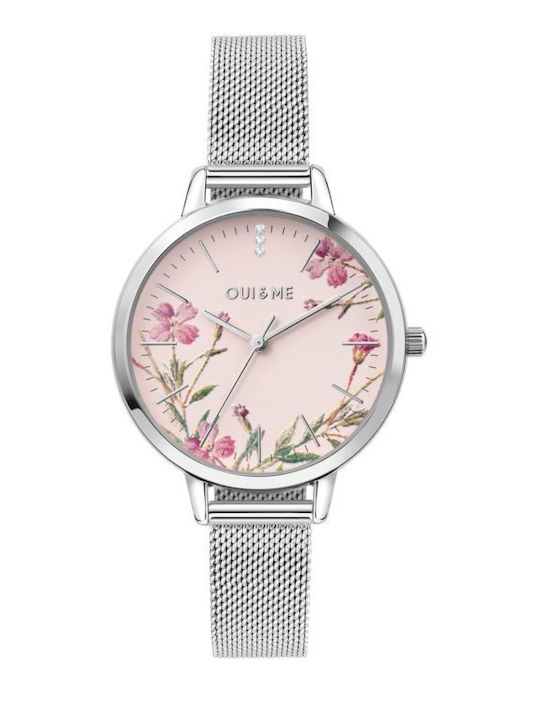 Oui & Me Women's Watch 34mm Battery with Silver Metal Bracelet