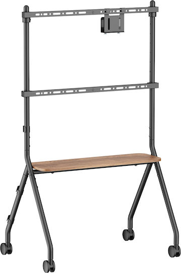 Brateck FS66-46F-01 Βάση Τηλεόρασης Δαπέδου έως 86" και 80kg Ασημί