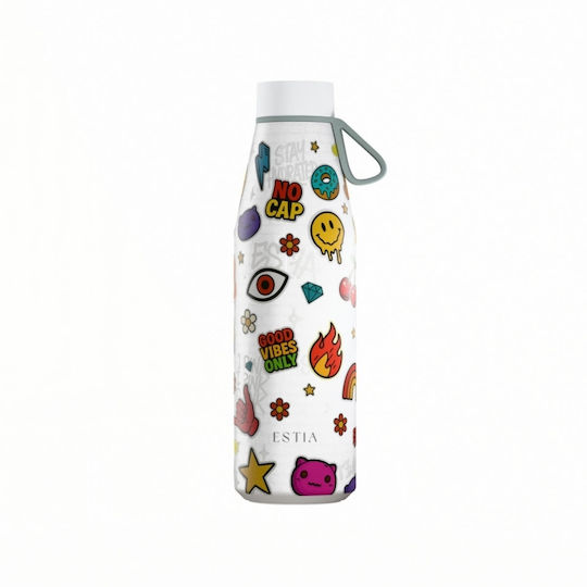 Estia Flow Save the Aegean Recyclable Thermos Bottle Stainless Steel BPA Free 500ml Urban Vibes