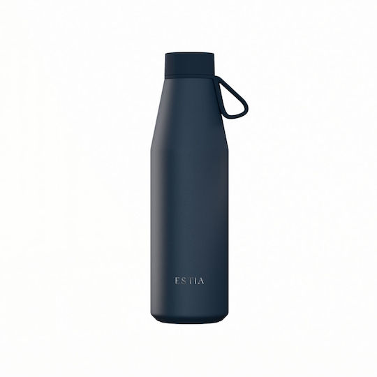 Estia Flow Save the Aegean Recyclable Thermos Bottle Stainless Steel BPA Free 500ml Indigo