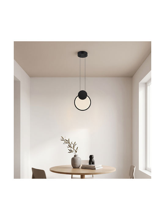 Pakketo Ganden Black LED Pendant Light with Natural White Light 26.5x26.5x20cm