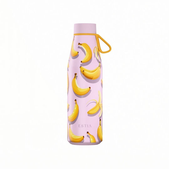 Estia Flow Save the Aegean Recyclable Thermos Stainless Steel BPA Free 500ml Banana Mood