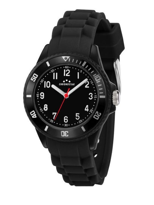 Chronostar Women's Watch 35mm Battery with Black Rubber Strap