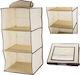 Wardrobe Organizer 1023 Υφασμάτινη Κρεμαστή Ραφιέρα Ρούχων σε Μπεζ Χρώμα