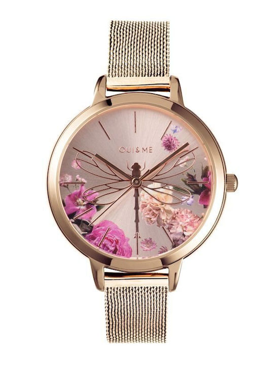 Oui & Me Women's Watch 34mm Battery with Gold Metal Strap