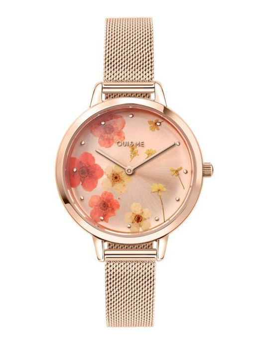 Oui & Me Women's Watch 34mm Battery Pink Gold Metal Bracelet
