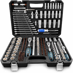 Yizhe YZ40333 Set Cheie Tubulare și Chei cu Clichet 1/2" & 3/8" & 1/4" 216 Bucăți Yizhe YZ40333 Set Cheie Tubulare și Chei cu Clichet 1/2" & 3/8" & 1/4" 216 Bucăți